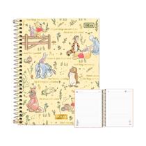 Caderno Colegial 10 Matérias 160Fls Pooh Amarelo Tilibra