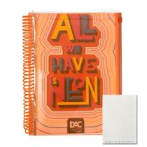 Caderno Colegial 10mat 160fls Bubble Laranja DAC Caderno Colegial 10mat 160fls Bubble Laranja DAC