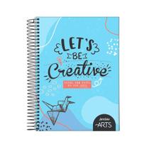 Caderno Colegial 1x1 80 Fls C.D. Jandaia Arts Azul - Jandaia