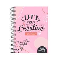 Caderno Colegial 1x1 80 Fls C.D. Jandaia Arts Rosa - Jandaia