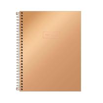 Caderno Colegial 1x1 80 fls C.D. Tilibra - West Village Metalizado Dourado 2