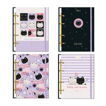 Caderno colegial argolado criativo cute cat 723017