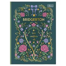 Caderno Colegial Brochura Capa Dura Bridgerton Folhas Decoradas Super Fofo 160 Folhas - Tilibra Caderno Colegial Brochura Capa Dura Bridgerton Folhas Decoradas Super Fofo 160 Folhas - Tilibra