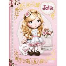 Caderno Colegial Brochura Jolie 160 Folhas Capa Dura 17,6 x 23,9cm Tilibra