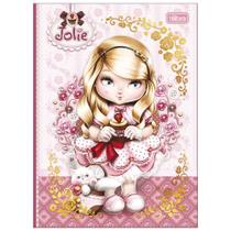 Caderno Colegial Brochura Jolie 160 Folhas Capa Dura 17,6 x 23,9cm Tilibra