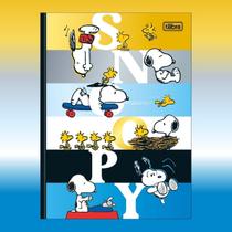 Caderno Colegial Brochura Snoopy 17,6 x 23,9cm 1 Matéria 80 Folhas Capa Dura - Tilibra