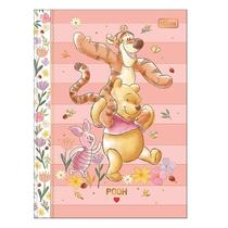 Caderno Colegial Brochura Ursinho Pooh 160 Folhas Rosa - Tilibra