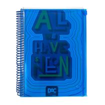 Caderno Colegial Color Bubble Azul - DAC