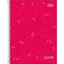 Caderno Colegial Colorido Lunix 10 Matérias 17,7 x 24 cm 160 Folhas - Tilibra