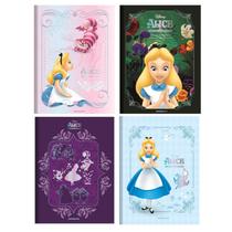 Caderno Colegial Costurado 10x1 - 160 Folhas - Alice no País das Maravilhas - Animativa