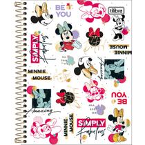 Caderno Colegial Espiral 10 Matérias 160fls Minnie - Tilibra