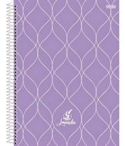 Caderno colegial espiral capa dura 160fls Lavender São Domingos