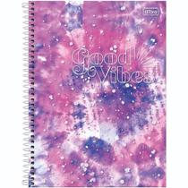 Caderno Colegial Espiral Good Vibes 80 Folhas Capa Dura Caderno Colegial Espiral Good Vibes 80 Folhas Capa Dura