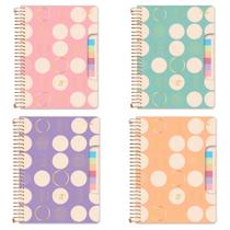 Caderno Colegial Espiralado Criativo 80 Folhas Capa Cartao Com Blocos Autocolantes Caderno Colegial Espiralado Criativo 80 Folhas Capa Cartao Com Blocos Autocolantes