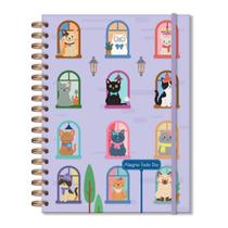 Caderno colegial folhas removiveis Gato na janela Fina Ideia