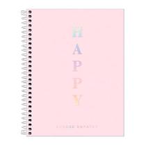 Caderno Colegial Happy Capa Plástica Tilibra Rosa pastel