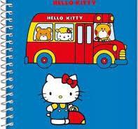 Caderno colegial hello kitty 160 folhas azul 10x1 jandaia