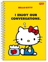 Caderno Colegial Hello Kitty Capa Dura Espiral 80 Folhas