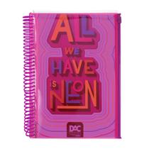 Caderno Colegial Rosa DAC Color Bubble 10 Matérias com Malote Zip 3562 Caderno Colegial Rosa DAC Color Bubble 10 Matérias com Malote Zip 3562