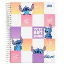 Caderno College Stitch Espiral 80 folhas - Foroni