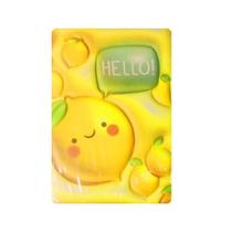 Caderno com Capa 3D Frutas Kawaii Premium 96 Folhas