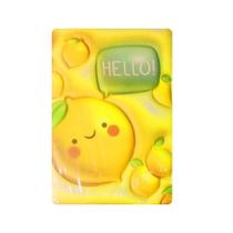 Caderno Com Capa 3D Frutas Kawaii Premium 96 Folhas