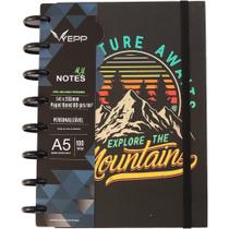 Caderno Com Discos 100 Folhas Pautadas De Tamanho A5 14,1*20,5 CM Caderno Com Discos 100 Folhas Pautadas De Tamanho A5 14,1*20,5 CM