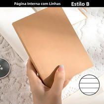 Caderno Compacto A6 De Bolso Com 128 Folhas, Páginas Linhas, Em Branco E Em Grade, Capa De Papel