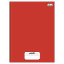 Caderno Costurado 1/4 Tilibra Capa Dura Mais+ Vermelho 96 Folhas Embalagem com 10 Unidades