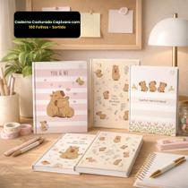 Caderno Costurado Capivara com 160 Folhas