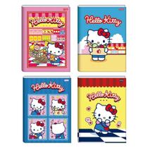 Caderno Costurado Jandaia Universitário Capa Dura Hello Kitty 80 Folhas - Embalagem Com 5 Unidades