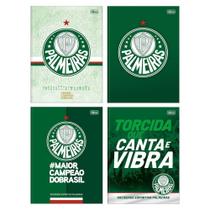 Caderno Costurado Tilibra Universitário Capa Dura Palmeiras 80 Folhas - Embalagem com 5 Unidades