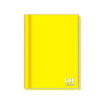 Caderno Credeal 1/4 Cd Cost Linhas Amarelo 48fl