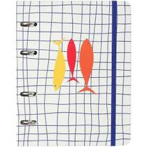 Caderno criativo argolado office duo litoral pautado & pontado a5 mar