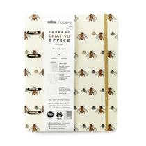 Caderno criativo argolado office duo melissa pautado & pontado a5 favo de abelhas