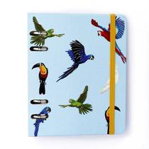 Caderno Criativo Argolado Office Pássaros Azul Pautado & Pontado A6- Cicero