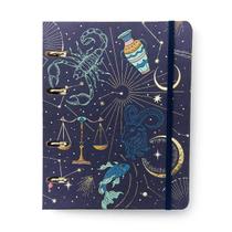 Caderno Criativo Argolado Pautado & Pontado A5 Zodíaco Azul