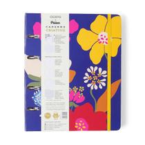 Caderno criativo argolado polen pautado 17x24 aromas azul