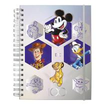 Caderno DAC Smart colegial Personagens Disney 10 matérias e folhas reposicionavéis