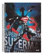 Caderno Dc Superman 1 Matérias Capa Dura Com Adesivos