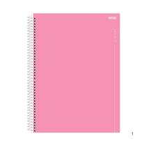 Caderno De 01 Materia Univers Capa Dura 80fls Colors Rosa