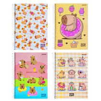 Caderno de 1 matéria Capivara Universitário Capivara Capy Club 1 20 x 28 cm 80 Folhas Jandaia