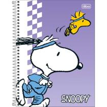 Caderno De 1 Materia Espiral Snoopy Fit 80fls Capa Sortida