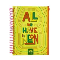 Caderno De 10 Materias 160fls Amarelo Color Bubble Dac
