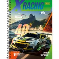 Caderno De 10 Materias Masculino X-racing 160fls Capa Sortida