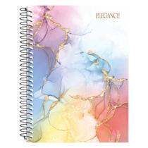 Caderno De 15 Matérias Capa Dura Espiral 240 Folhas Elegance