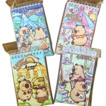 Caderno de Adesivos Capivara Almofadado Cores e Modelos Sortidas Diversão e Criatividade em Cada Página