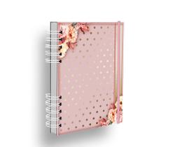 Caderno De Anotações - 200 Pag - Coleção Floral Rosa