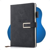 Caderno De Anotações Capa Dura Couro Pu Bloco De Notas A5