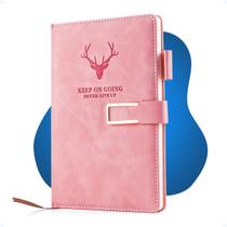 Caderno De Anotações Capa Dura Couro Pu Bloco De Notas A5